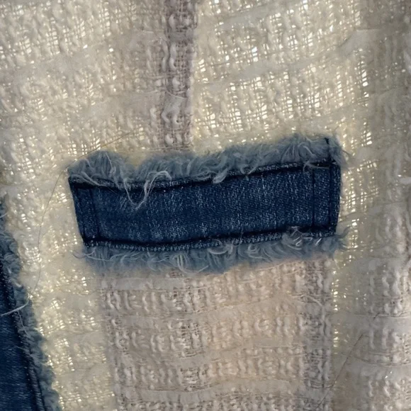 L'AGENCE Women's Cream and Black Tweed Blazer - Picture 3 of 5